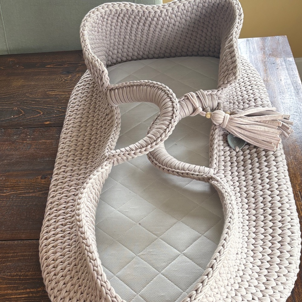 Anzy Moses basket with straight hood